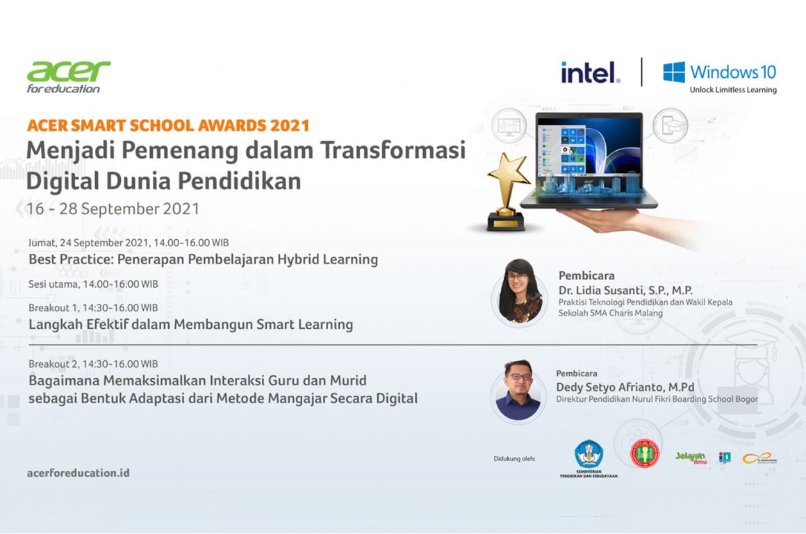Pelatihan Acer Smart School Awards 2021, 24 September 2021 “Best Practice Penerapan Pembelajaran Hybrid Learning”